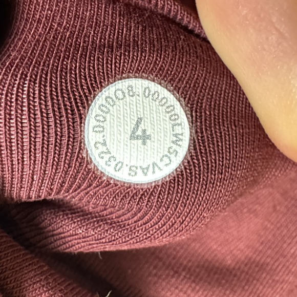 Lululemon Pants Womens 4 Burgundy Scuba High‎ Rise Joggers Lounge Running Yoga - Picture 5 of 11